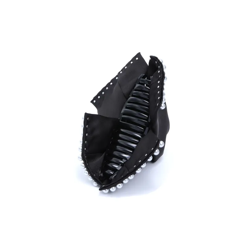 ZANC Satin Hair Clips Women's Black-1