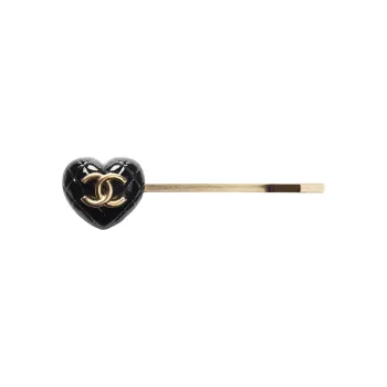 CHANEL Hair Clip Women's Black/Gold