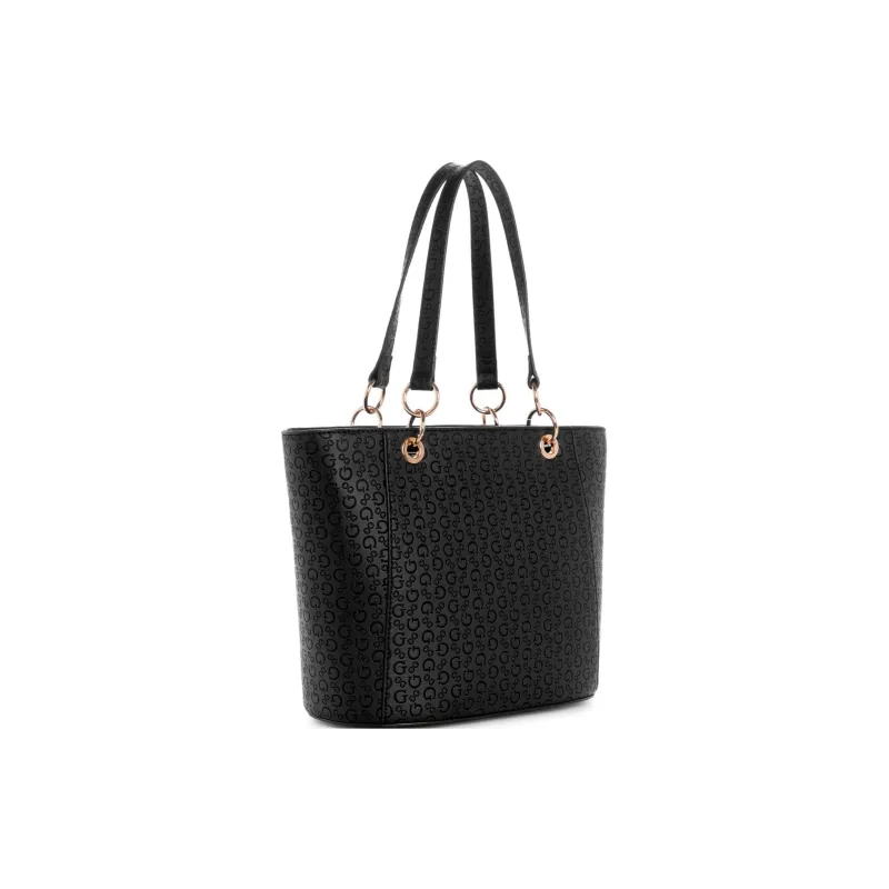 GUESS Faux Leather Handbag Small Size Women's Black-1
