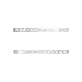 Balenciaga Hair Clips Women's Silver