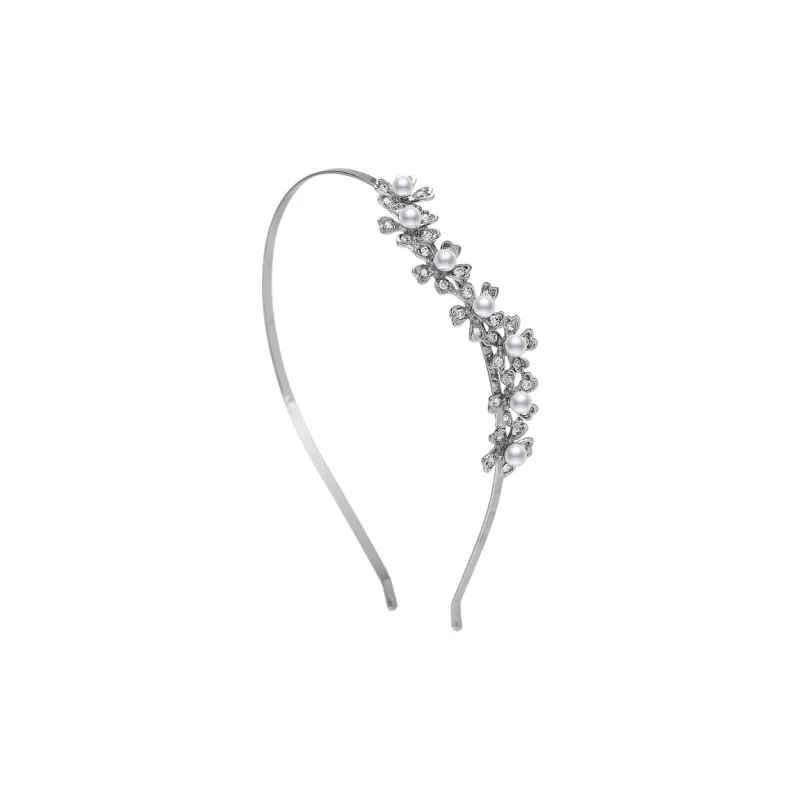 ROYALSASA Alloy, Gold Plated, Silver Plated Headbands Women's-1