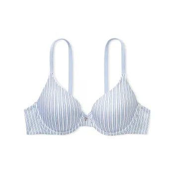 Victoria's Secret BODY By VICTORIA Collection 7443 Breathable Lightly Lined Full-Coverage Bra Women's Blue White