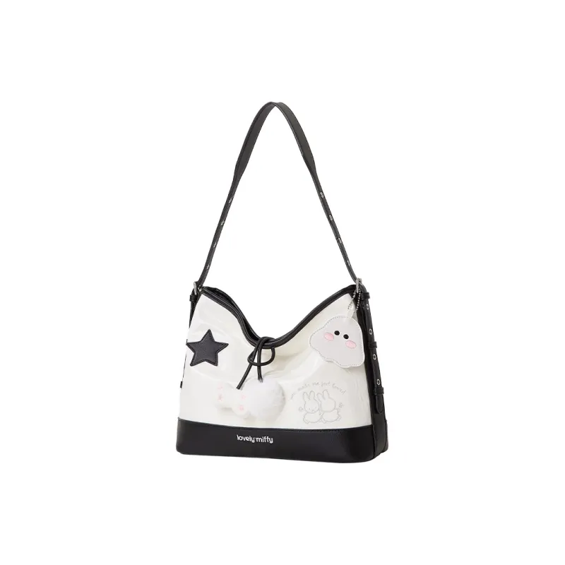 Miffy PU Tote Bag Shopping Bag Crossbody Bag Shoulder Bag Regular Women's Pink/Black-10