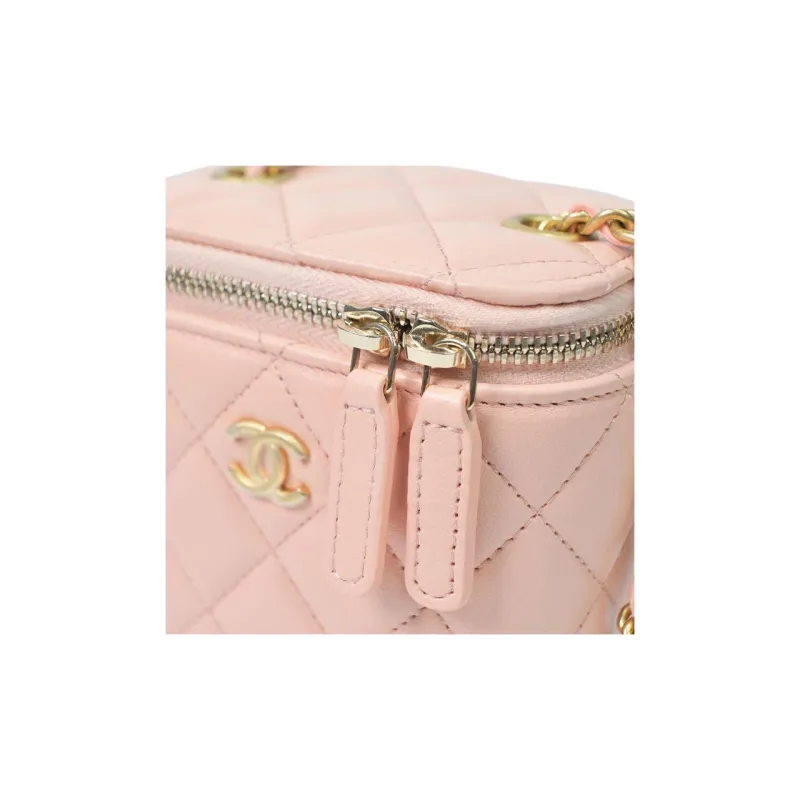 CHANEL Sheepskin Small Box Crossbody Bag Women's Light Orange-6