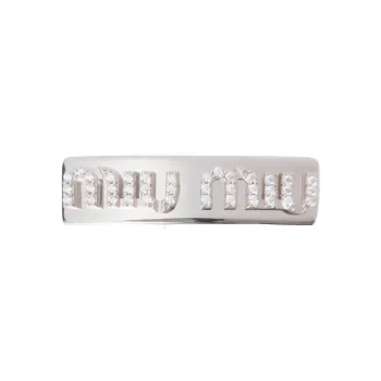 MIU MIU Faux Crystal, Metal Hair Clips Women's Silver