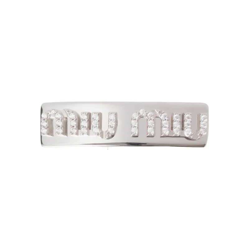 MIU MIU Faux Crystal, Metal Hair Clips Women's Silver-0