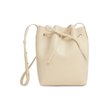 MANSUR GAVRIEL Mini Logo-stamp Leather Bucket Bag