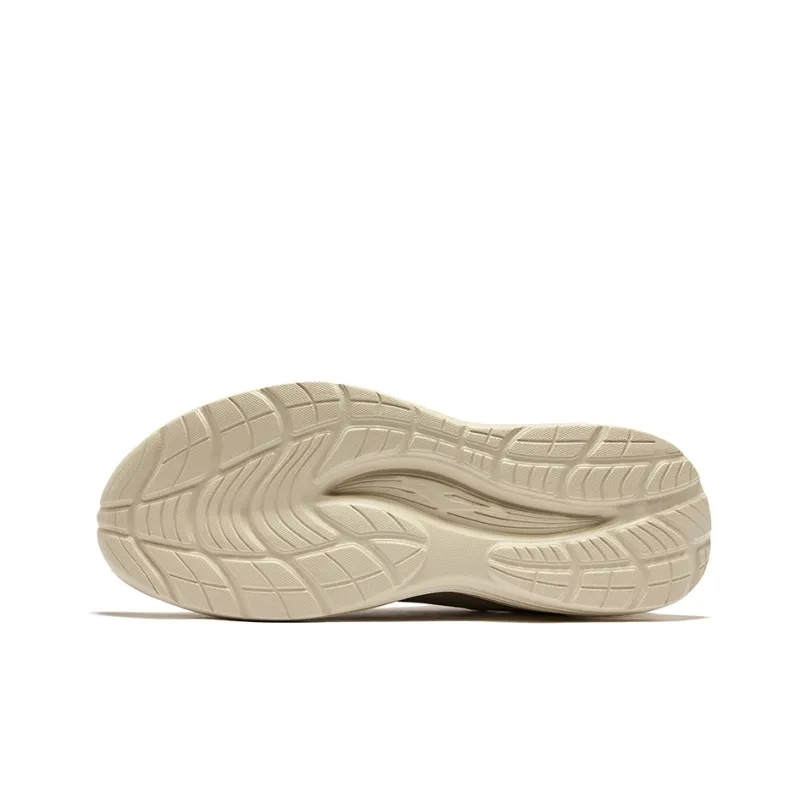 Erke Mountain Eagle Cushioning Breathable Low-Top Running Shoes Men's Light Linen Brown Stone-4