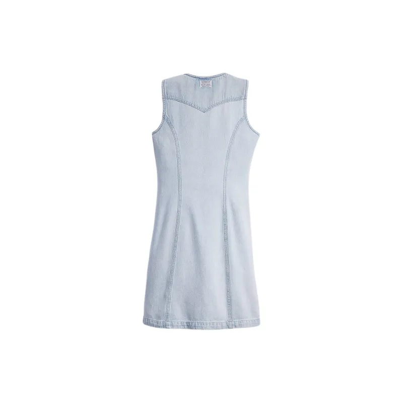 Levi's Sleeveless Dress Women's Light Blue-1