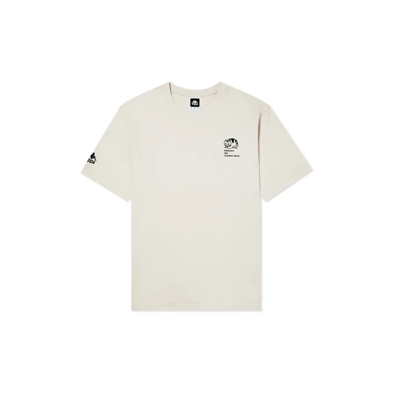 Kappa T Shirt Unisex Malt Beige Brown-1