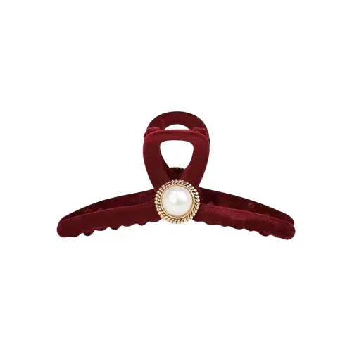 Maybe Pearl Flock Hair Clip Claw Clip Women's