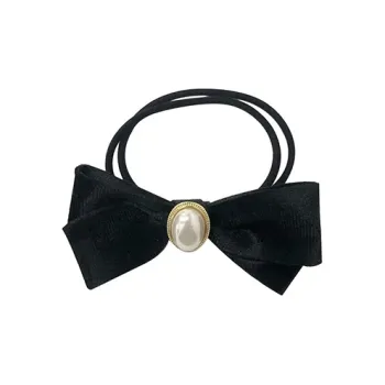 LILY&LOTTY Pearl Hair Tie Women's Black