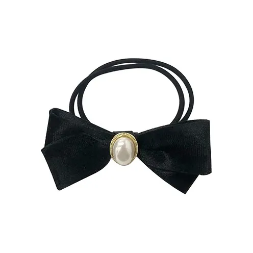 LILY&LOTTY Pearl Hair Tie Women's Black-0