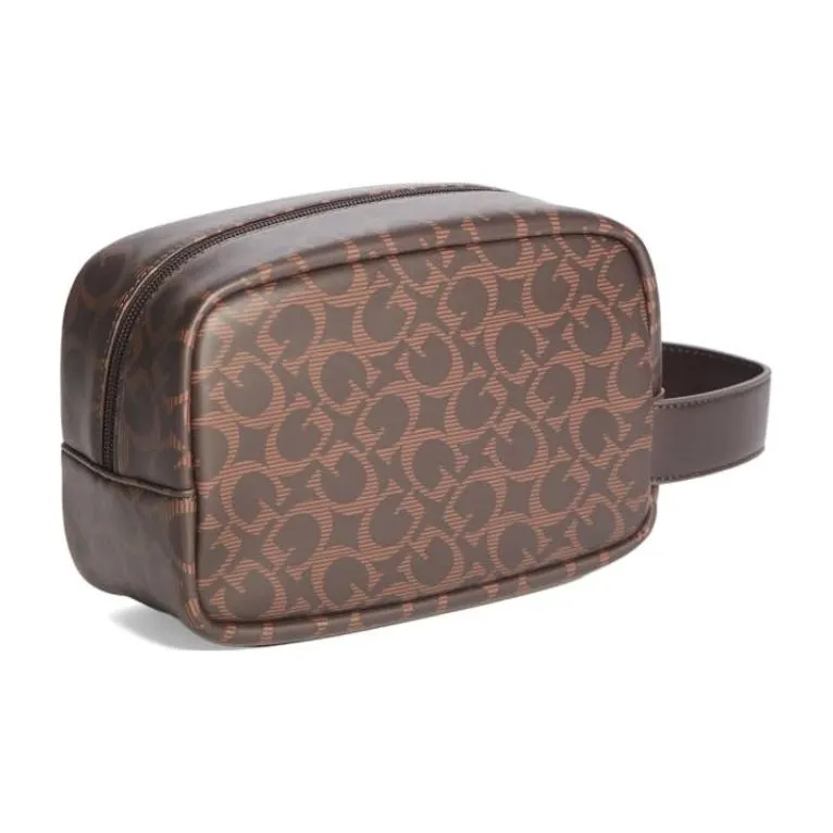 GUESS Artificial Leather Toiletry Bag Men's Brown-1
