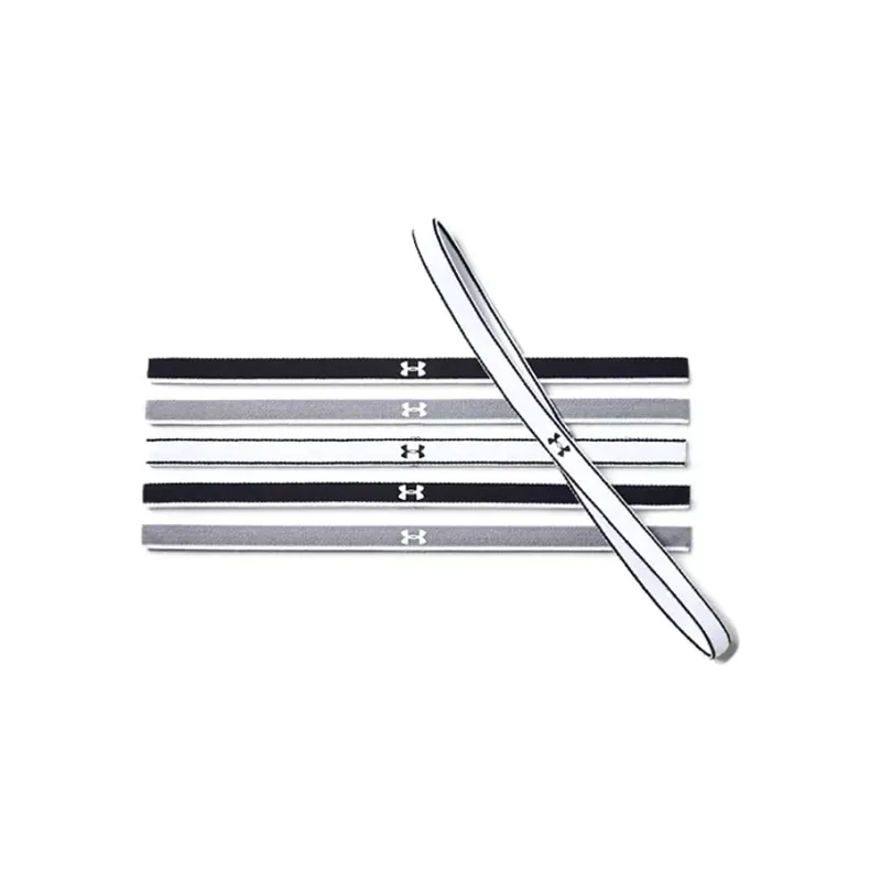 Under Armour Fabric Headband Black White Gray/Black White Red-0
