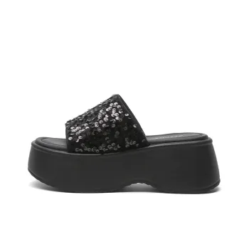 DAPHNE Slide Slippers Women's Black/Silver