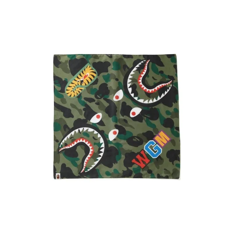 A BATHING APE Cotton Headwraps Unisex Green-1