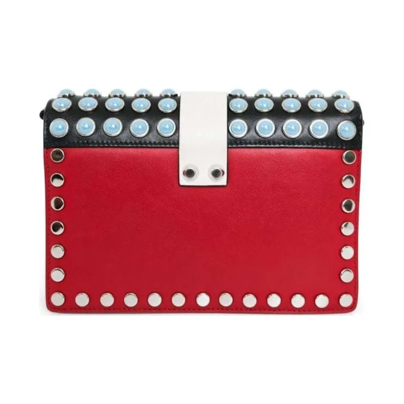 PRADA Leather Shoulder Bag Crossbody Bag Small Size Unisex Multicolor-3