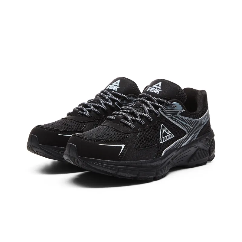 PEAK Cushioning Anti Slip And Wear Resistant Breathable Rebound Low Top Running Shoes Women's Black Dove Gray-2