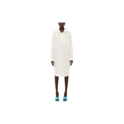 Bottega Veneta Long-Sleeved Dresses Women's White