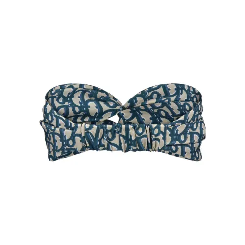 DIOR Silk Hair Bands Unisex Marine Blue