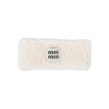 MIU MIU Alpaca Hair Bands Women's White