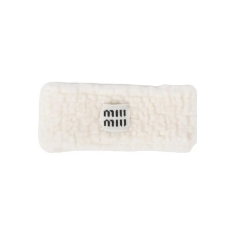 MIU MIU Alpaca Hair Bands Women's White-0