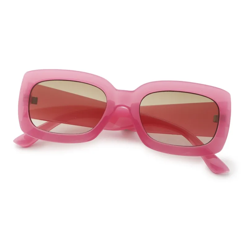 Pair Ponyo PC Square Sunglasses Unisex Pink-3