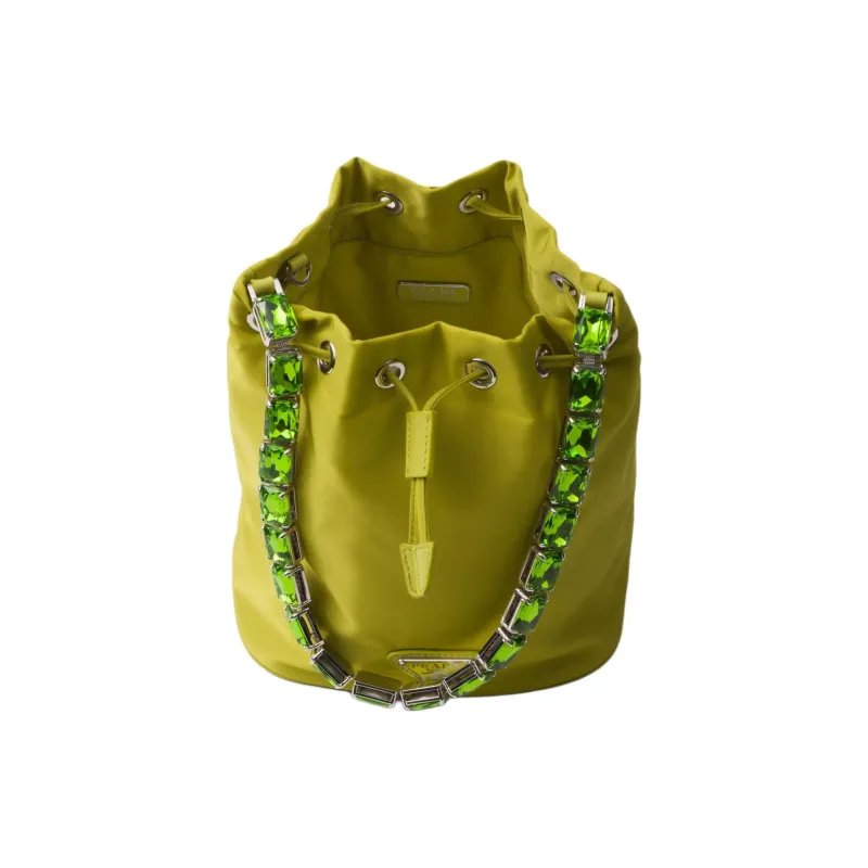 PRADA Recycled Nylon Handbag Shoulder Bag Crossbody Bag Mini Women's Green-3