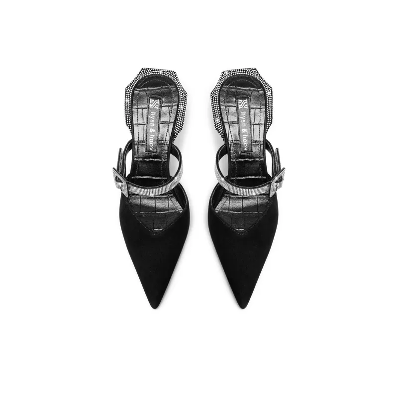 Hoov Wrap-toe Slippers 8cm Women's Hepburn Black-2