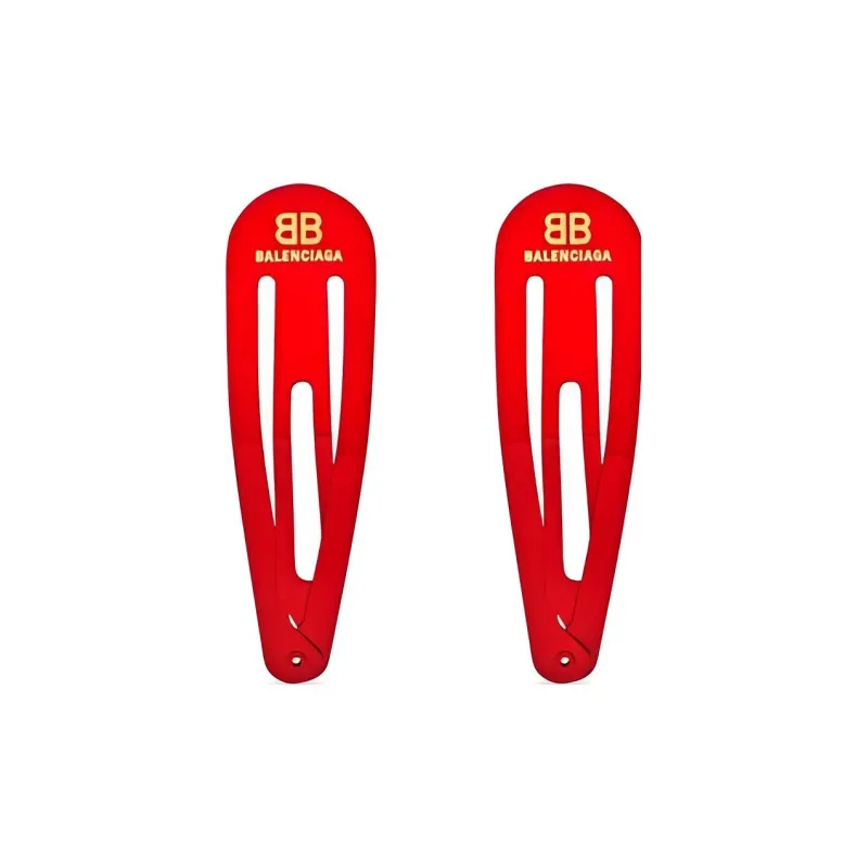 Balenciaga Hair Clips Women's Red-0