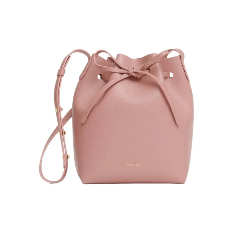 MANSUR GAVRIEL Saffiano Coated Leather Bucket Bags Shoulder Bag Crossbody Bag Mini Women's Dark Pink-0