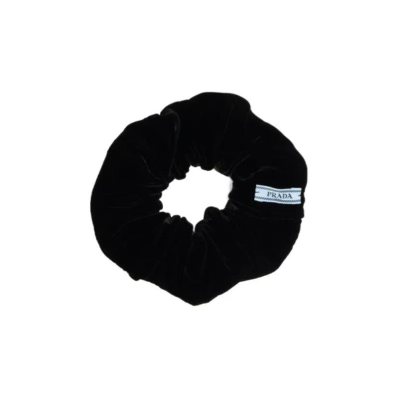 PRADA Logo Plaque Scrunchy-1