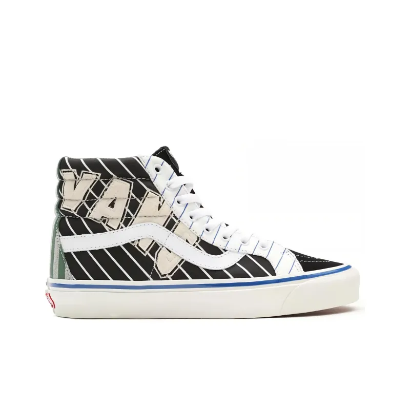 Vans SK8 Hi Black White Red-1