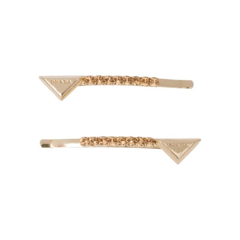 PRADA Hair Clips Women's Gold-1