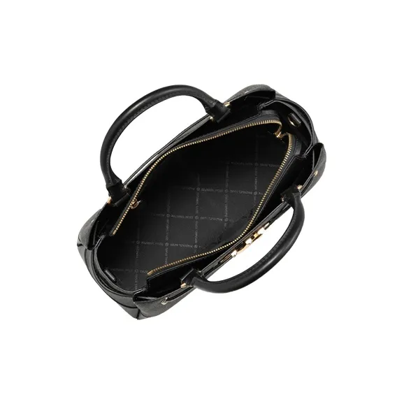 MICHAEL KORS Artificial Leather Handbag Tote Bag Large Size Women's Black/Brown/Vanilla White-2