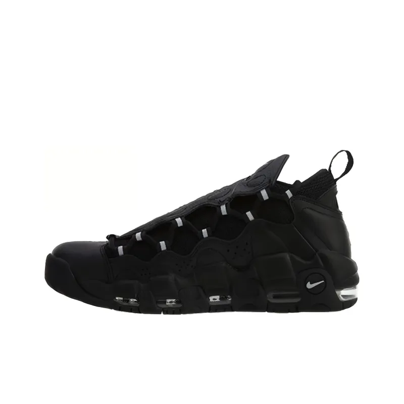 Nike Air More Money Black Metallic Silver Men's-0