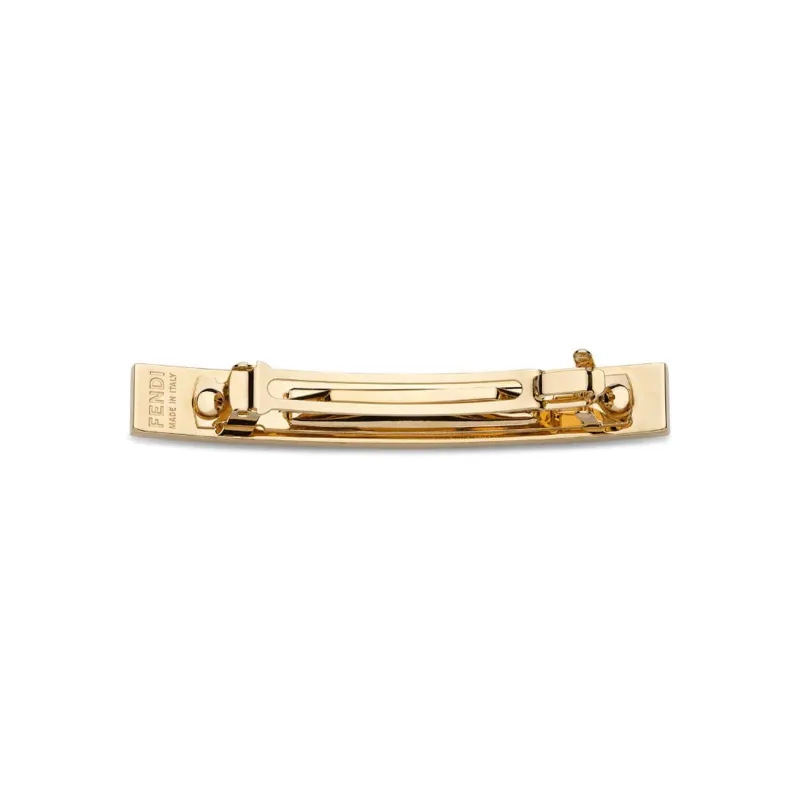 FENDI Brass Iron Hair Clip Women's Gold-1