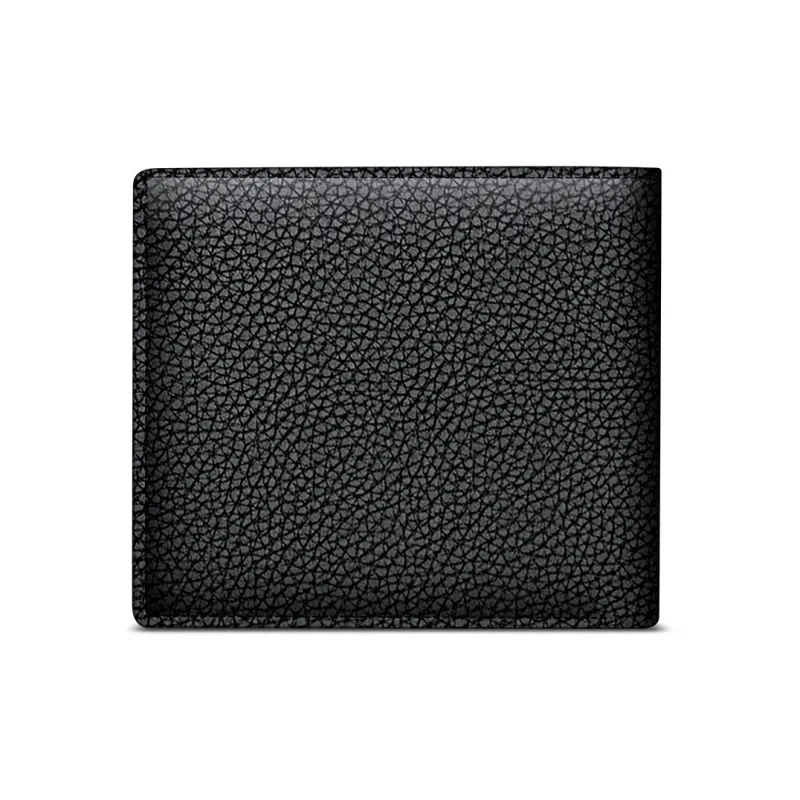 WilliamPOLO Top Grain Cow Leather Wallet Men's Black-2