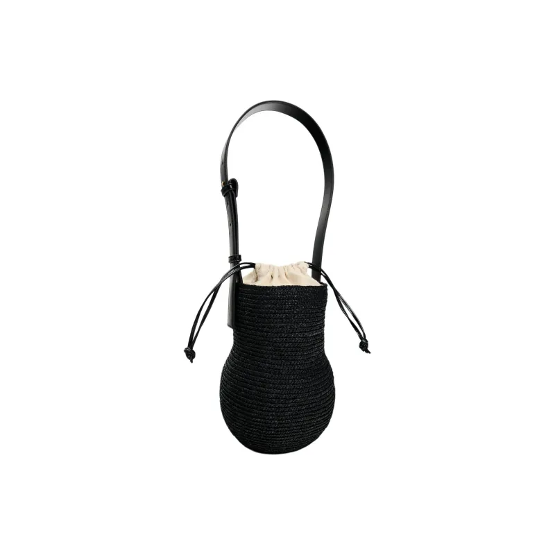 ZARA Cotton With Polyurethane Handbag, Shoulder Bag Medium Size Women's Black-1