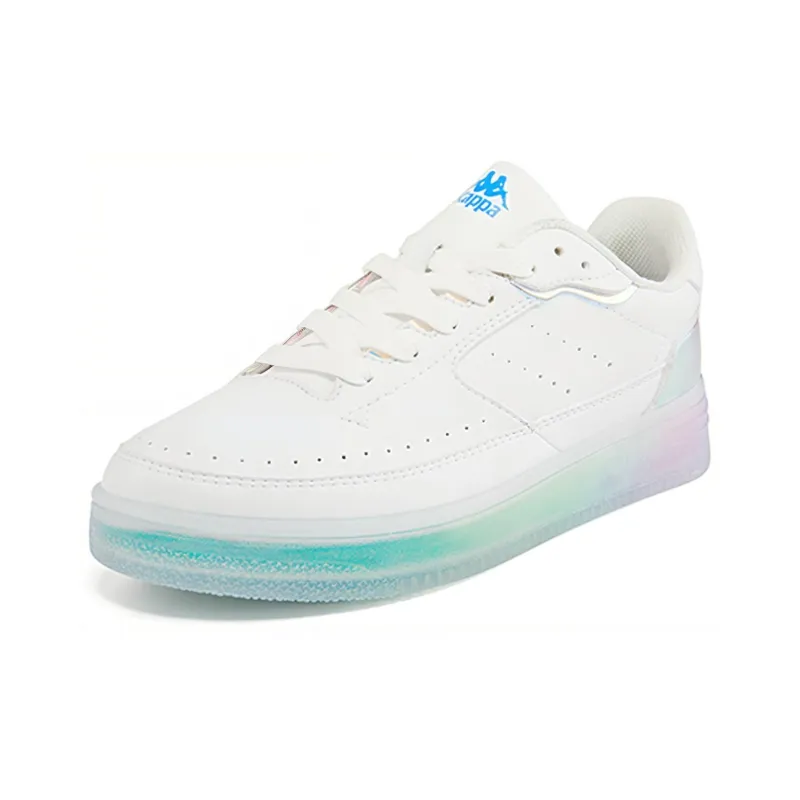 Kappa Anti Slip Wear Resistant Low Top Skateboard Shoes Unisex White-1
