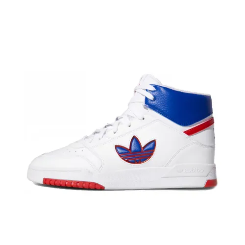 Adidas Originals Drop Step Skateboard Shoes Unisex High-Top White/Blue