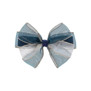 ROYALSASA Silk Chiffon Hair Clips Women's
