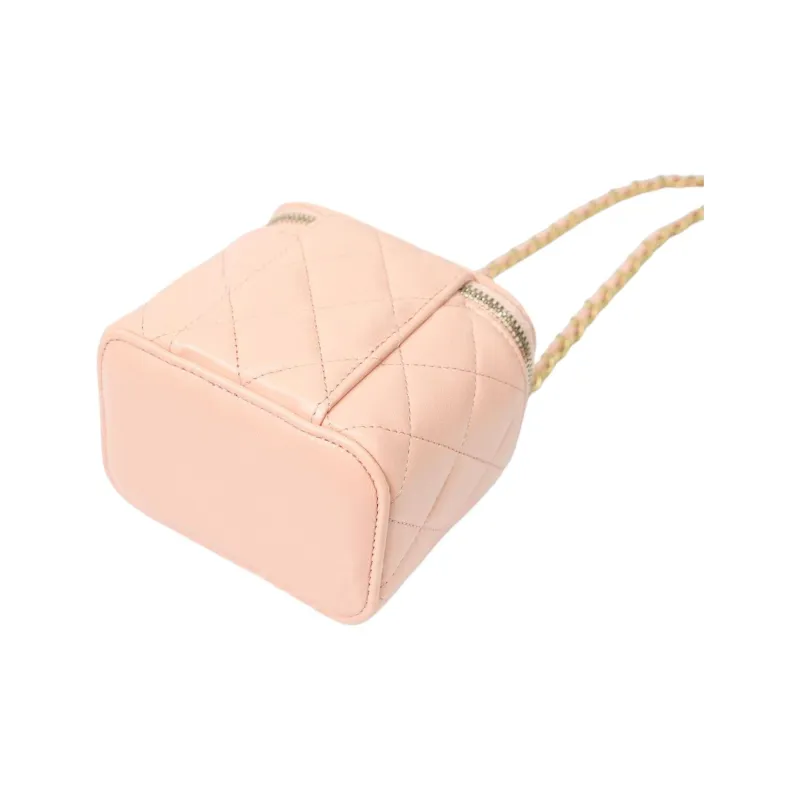 CHANEL Sheepskin Small Box Crossbody Bag Women's Light Orange-5