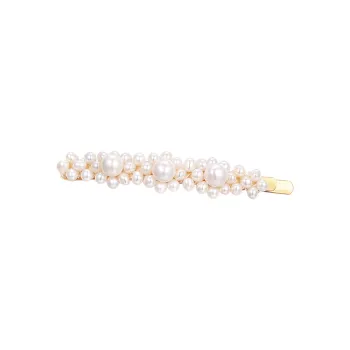COCOKIM Freshwater Pearl Hair Clips Women's Gold
