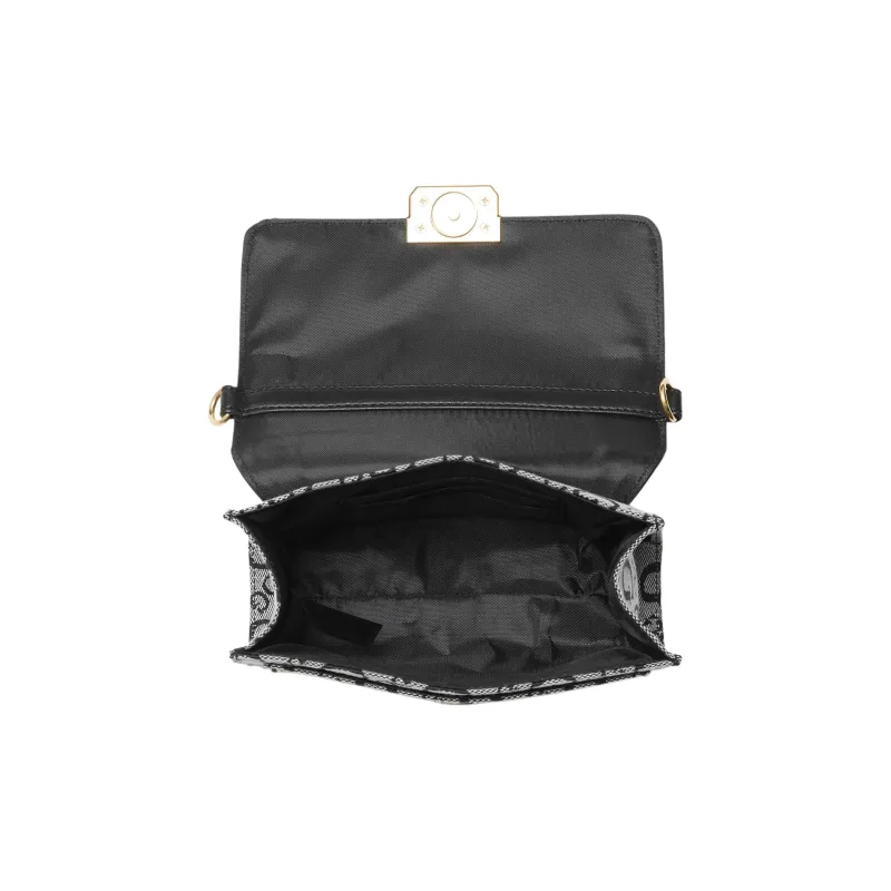 GUESS Blended Material Wallets Shoulder Bag Crossbody Bag Women's Black Gray Color-2