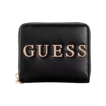 GUESS Faux Leather Wallet Small Size Women's Black