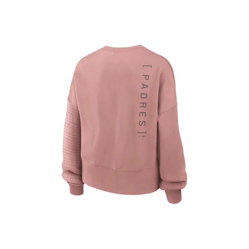 Nike MLB Collaboration Sweatshirt San Diego Padres Women's Pink-1