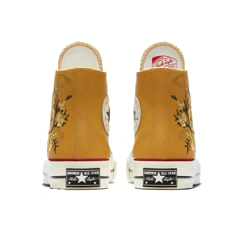 Converse Women's Chuck 70 High 'Parkway Floral Embroidery Turmeric Gold' Women's-3