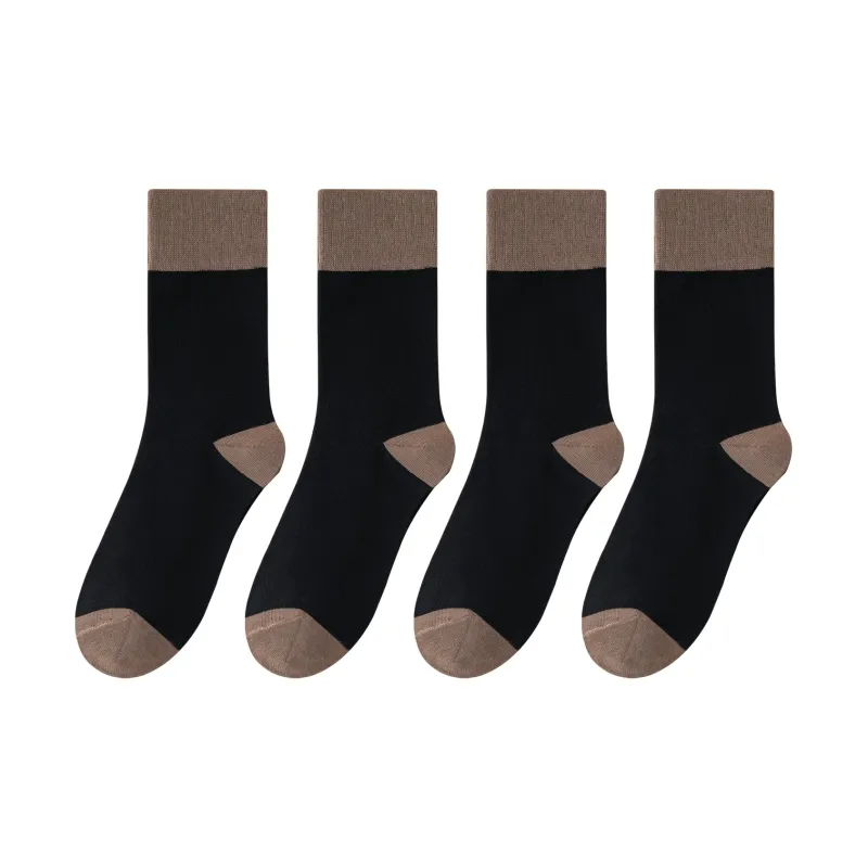 XXLLG Spring And Fall Mid Calf Socks Women's 4 Pack-12